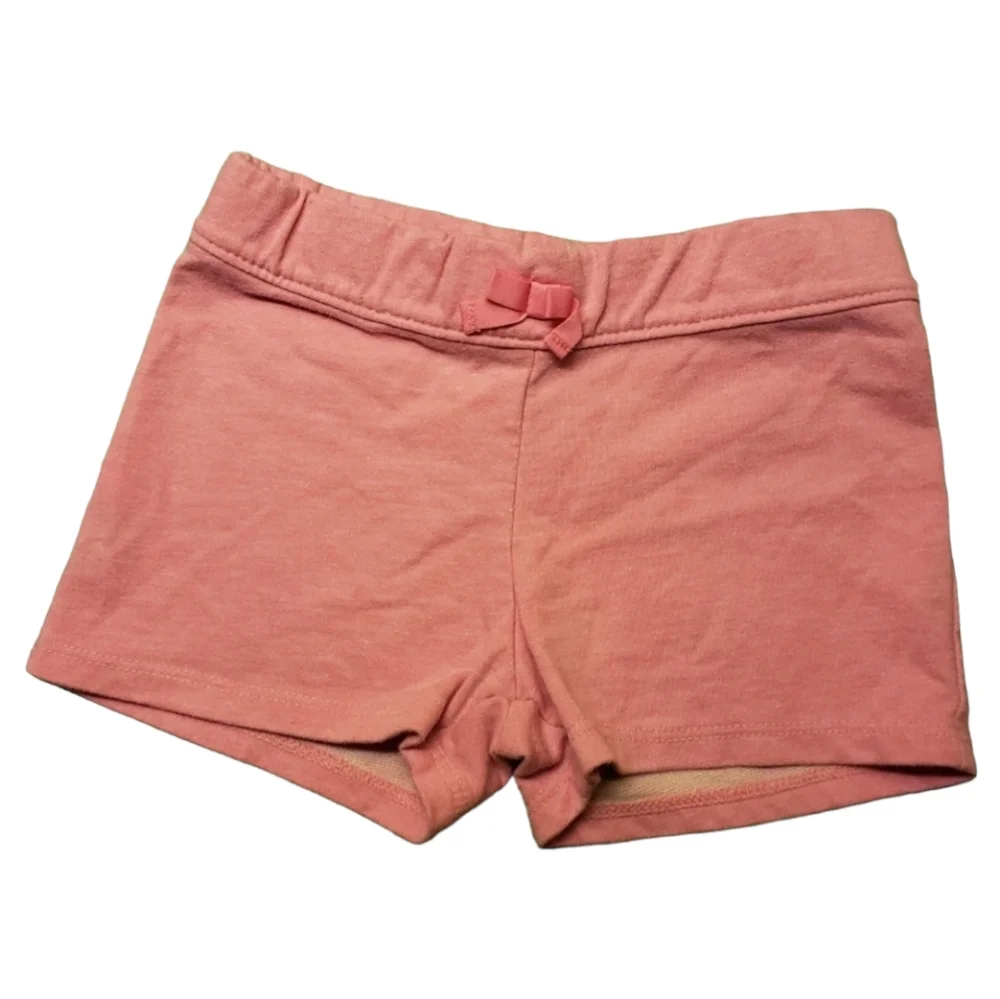 Pink Girl's Toddler Shorts Bow Drawstring Elastic Waist By Carter's